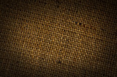 Koyu çerçeveli kahverengi çuval dokusunu kapat