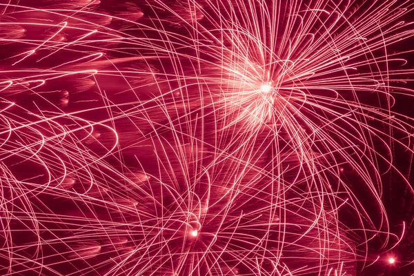 Abstract Purple Holiday Background Lot Fireworks Night Sky — Fotografia de Stock