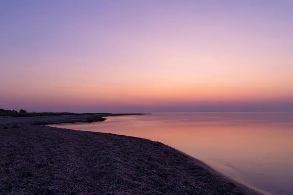 View Picturesque Sunrise Sky Seaside — Fotografia de Stock