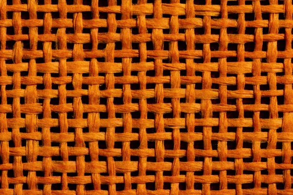 Close Orange Weaved Material Texture — 스톡 사진