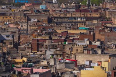 aerial view on district of Old Delhi in India