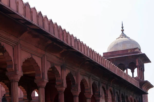 View Wall Jama Masjid Mosque Old Delhi India — Zdjęcie stockowe