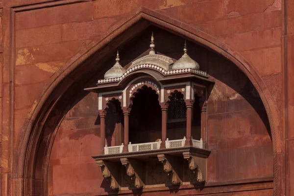 View Balcony Courtyard Jama Masjid Mosque Old Delhi — Zdjęcie stockowe