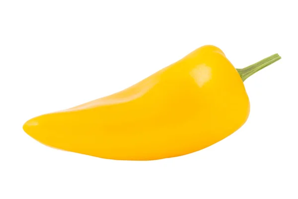 在白色上分离的黄色迷你甜椒的特写 — 图库照片