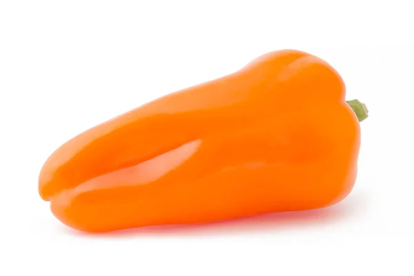 Zblízka Oranžové Sladké Mini Pepř Izolované Bílé — Stock fotografie
