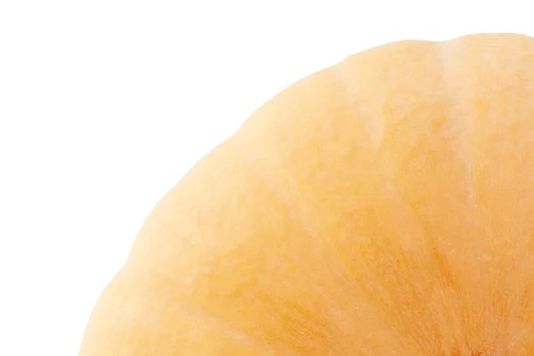 Close Orange Pumpkin Detail White Background — Stock Photo, Image