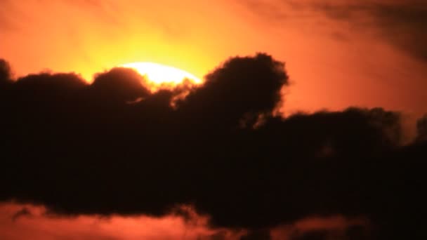 Stora glödande solen disk — Stockvideo
