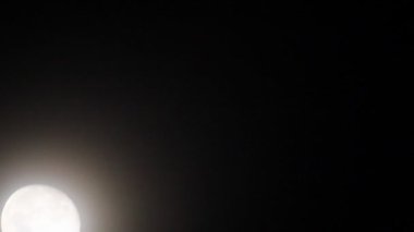 Yükseliş moon ışıklar sis siyah gökyüzü