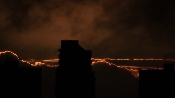 Cidade nascer do sol time-lapse — Vídeo de Stock