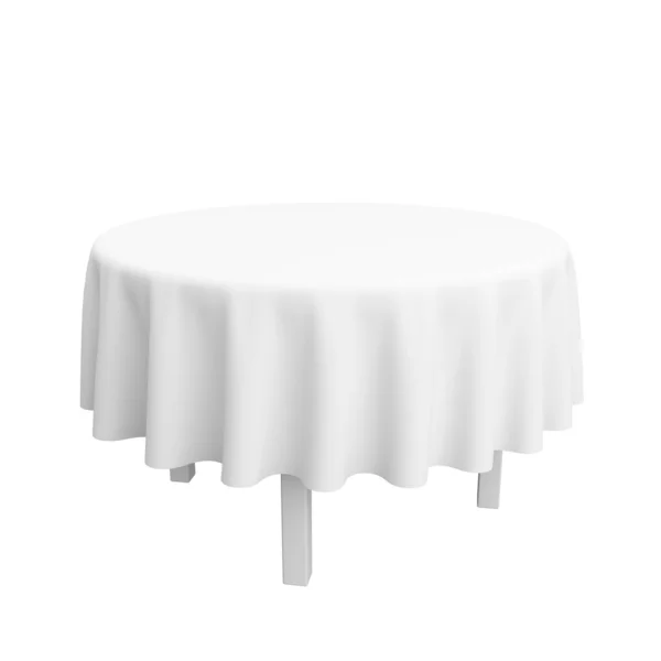 Empty white round table. — Stock Photo, Image