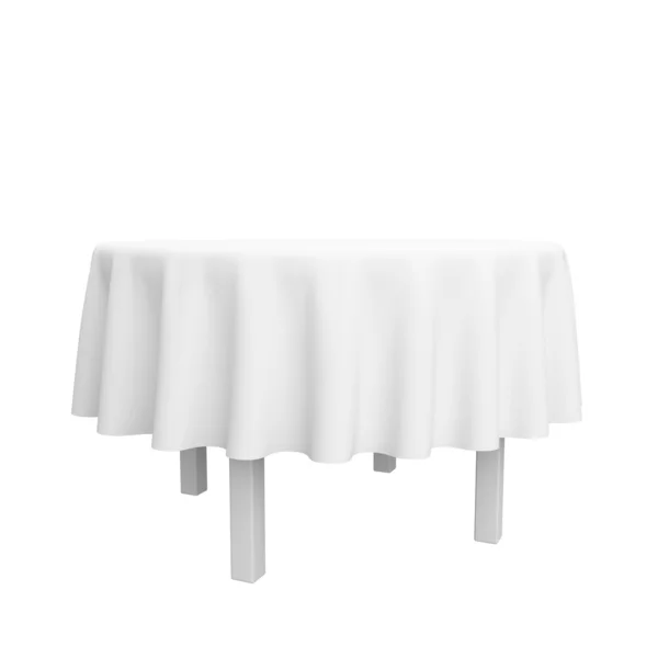 Empty white round table. — Stock Photo, Image