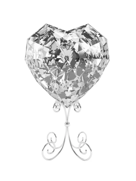 Сердце из кристаллов — стоковое фото