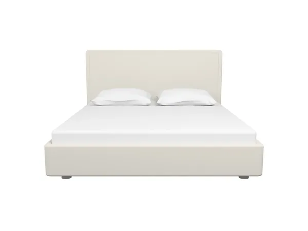 Cama doble blanca . — Foto de Stock