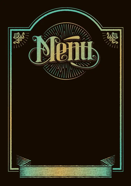 elle çizilmiş vintage chalkboard menüsü