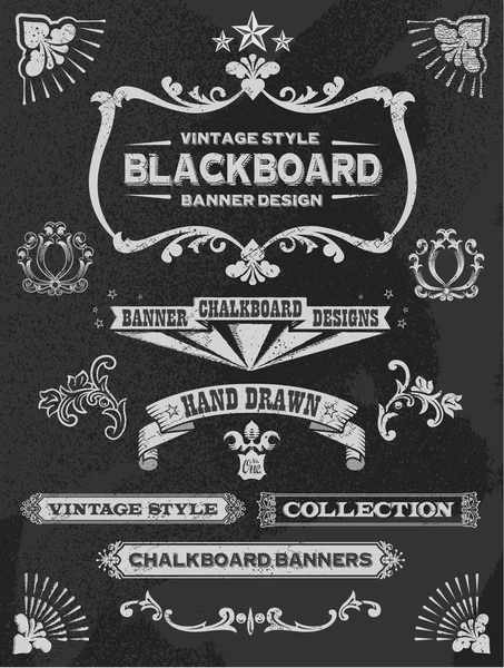 Blackboard Chalkboard elementos de design Vetores De Stock Royalty-Free