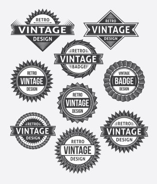 Retro Vintage Rozetleri ve Etiketleri
