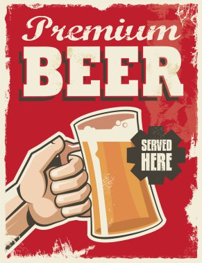 retro Vintage bira posteri