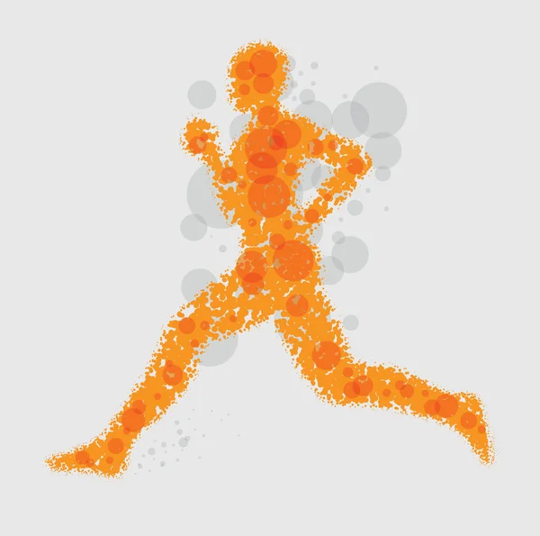 Lopende man - abstract vectorillustratie — Stockvector