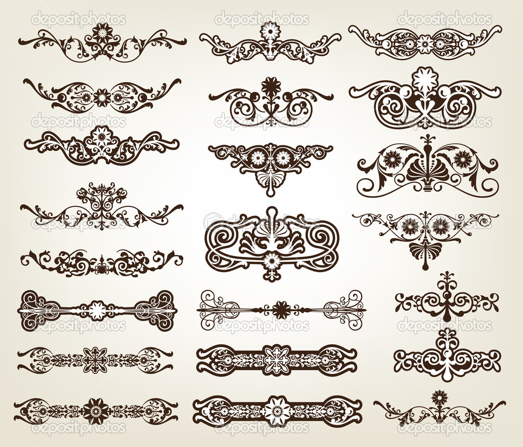 Decorative Scroll Design Elements Stock Vector Image By C Rtguest 46239661