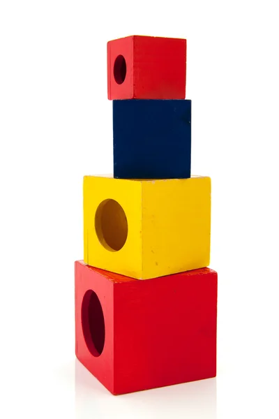 木のおもちゃのブロック — ストック写真