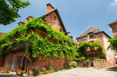 Fransız kırmızı köy collonges la rouge