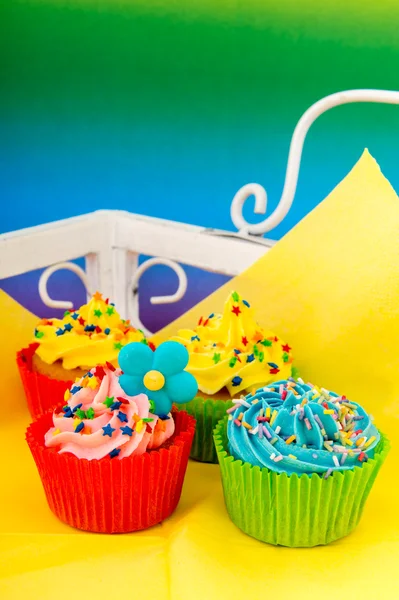 Birthday cupcakes — Stock Photo, Image