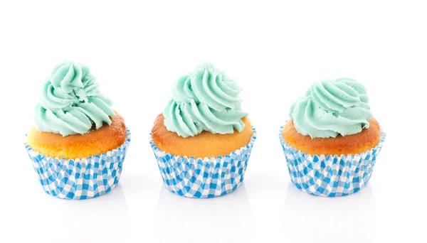 Cupcake in verde e blu — Foto Stock