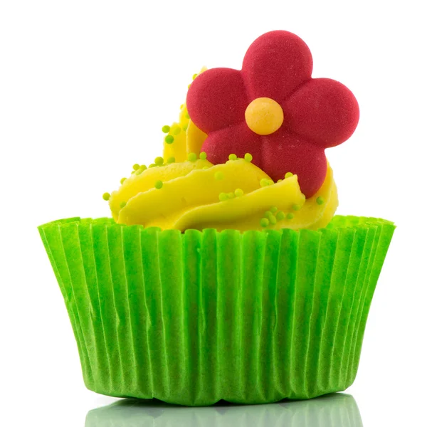 Colorful single cupcake — Stock Photo, Image