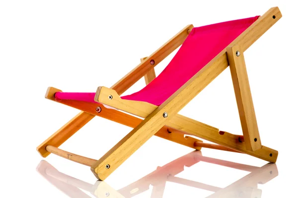 粉红色沙滩椅 — 图库照片