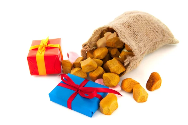 Bag Sinterklaas presents — Stock Photo, Image