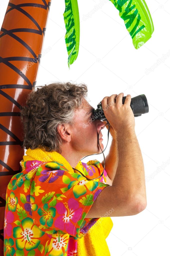 Tourist on tropical vacation