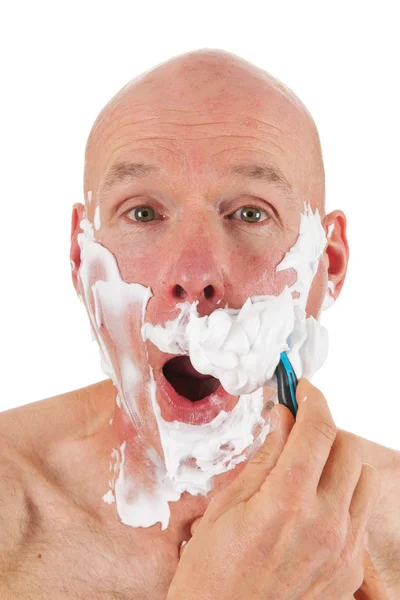 Mann mit Glatze rasiert — Stockfoto