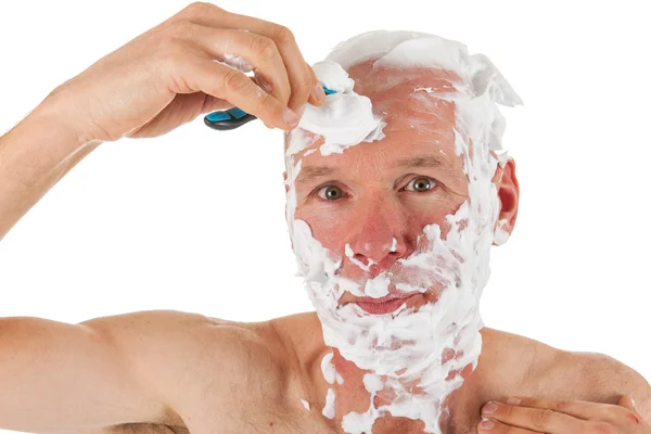 Shaving the head — Stock Photo, Image