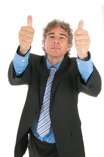 Business man with thumbs up — Stock Photo, Image