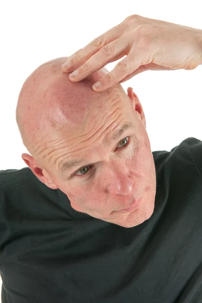 Retrato careca homem — Fotografia de Stock