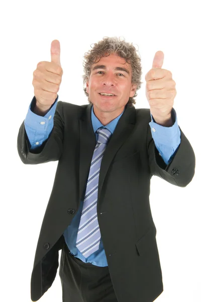 Business man with thumbs up — Stock Photo, Image