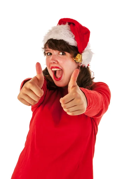 Thumbs up for Christmas — Stock Photo, Image