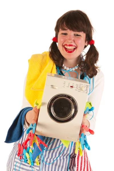 Happy housewife — Stock Photo, Image