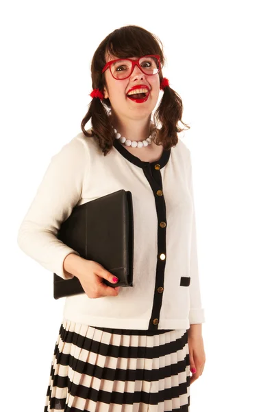 Jonge vrouw op kantoor — Stockfoto