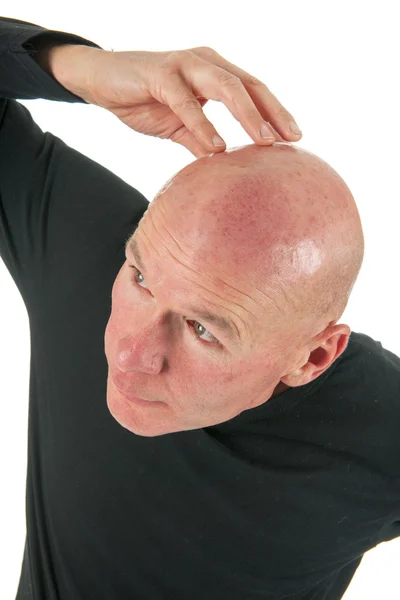 Portrait bald man — Stock Photo, Image