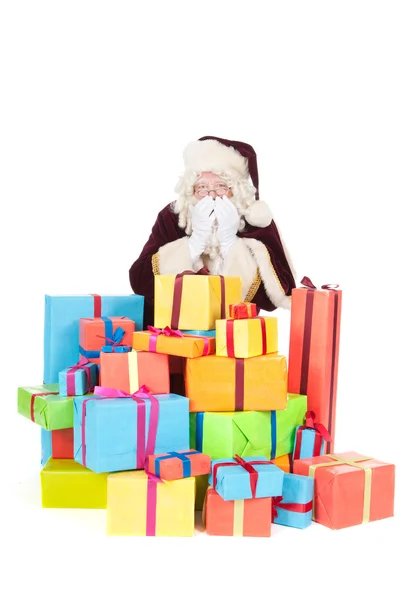 Santa Claus with presents — Stock Photo, Image