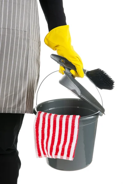 Cleaner with equipment — Stock Photo, Image
