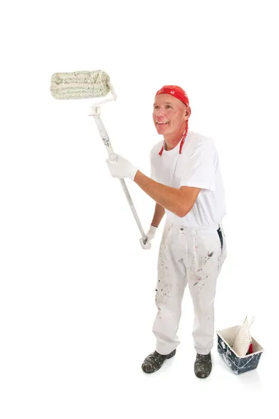 Painter rolling the wall — Stock Photo, Image