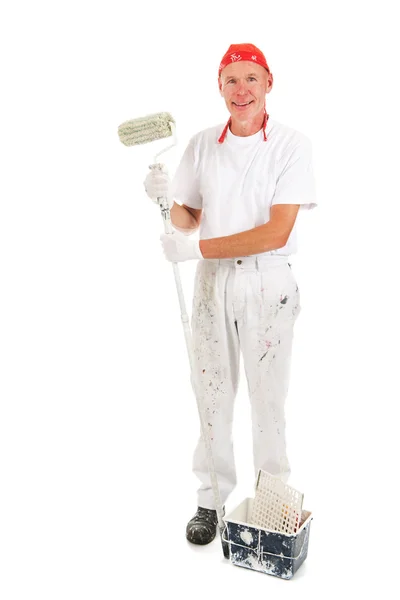 Painter rolling the wall — Stock Photo, Image