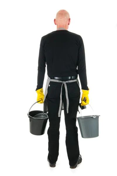 Cleaner with equipment — Stock Photo, Image