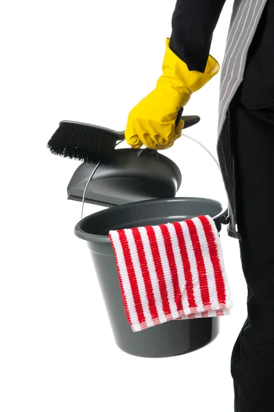 Cleaner with equipment — Stock Photo, Image