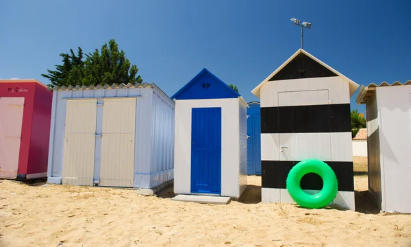 Plážové chatky na ostrov oleron ve Francii — Stock fotografie