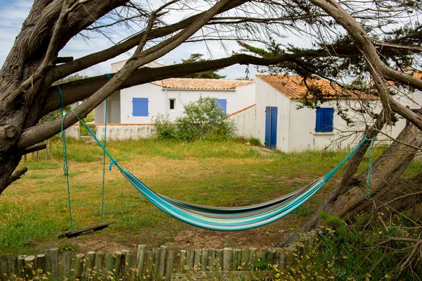 Hammock in French garden — Stock Photo, Image