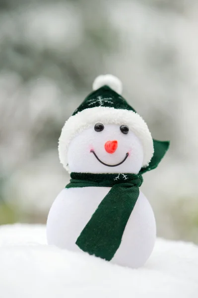 Muñeco de nieve al aire libre — Foto de Stock