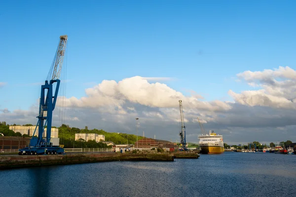 Big harbor in French Dieppe — Stock Photo, Image